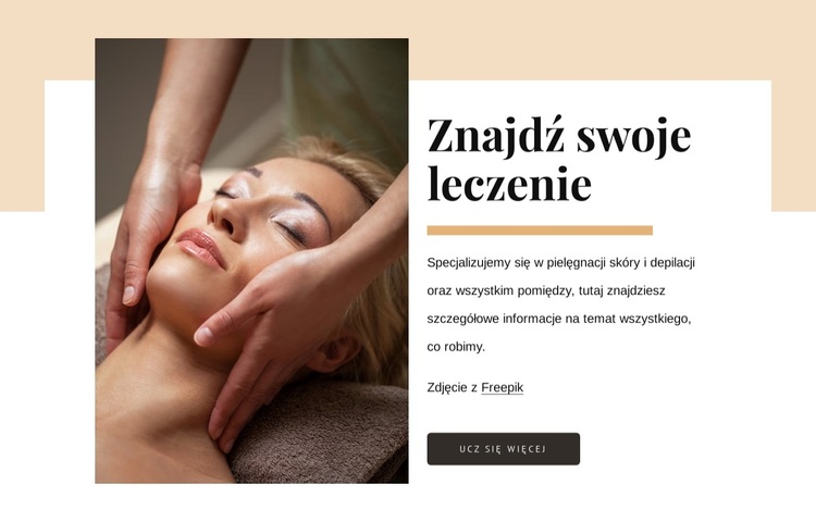 Lista zabiegów kosmetycznych Motyw WordPress