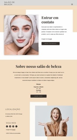 Design Do Site Para Como Entrar Em Tratamentos Estéticos