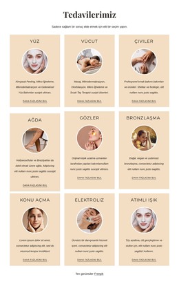 Lüks Bakımlar Için HTML Web Sitesi