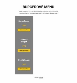 Bezplatná Šablona Návrhu Pro Burger Menu