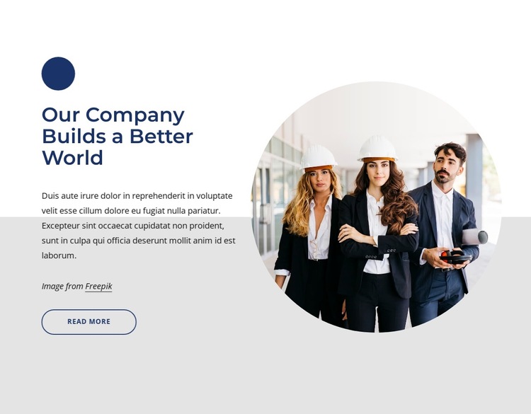 We are well-respected builder HTML5 Template