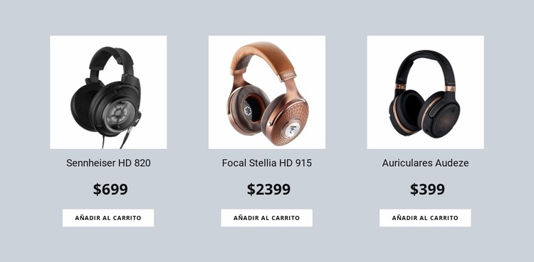 Auriculares Plantilla Joomla