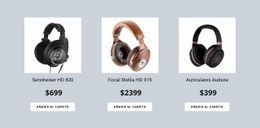 Auriculares - Plantilla Gratuita De Una Página