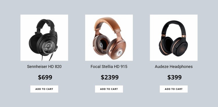 Headphones Web Page Design