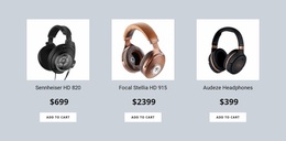 Headphones - Custom Website Design