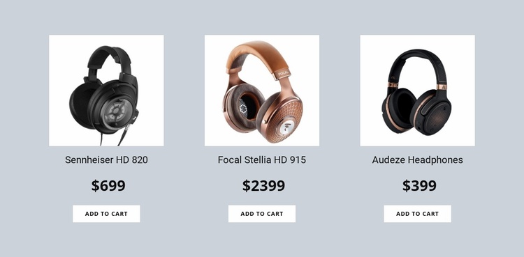 Headphones Landing Page