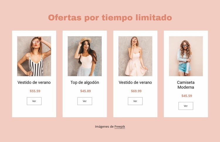 Ofertas por tiempo limitado Diseño de páginas web