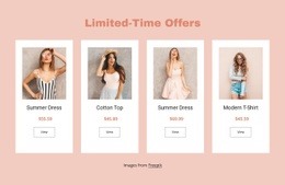 Limited-Time Offers Homepage Design