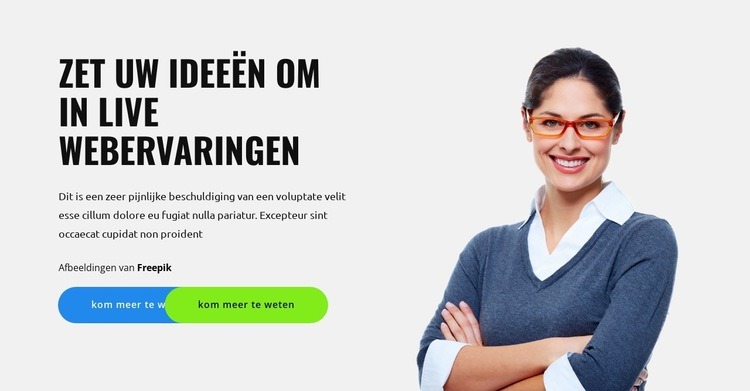 Ideeën voor ontwikkeling Website mockup