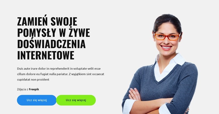 Pomysły na rozwój Szablon HTML