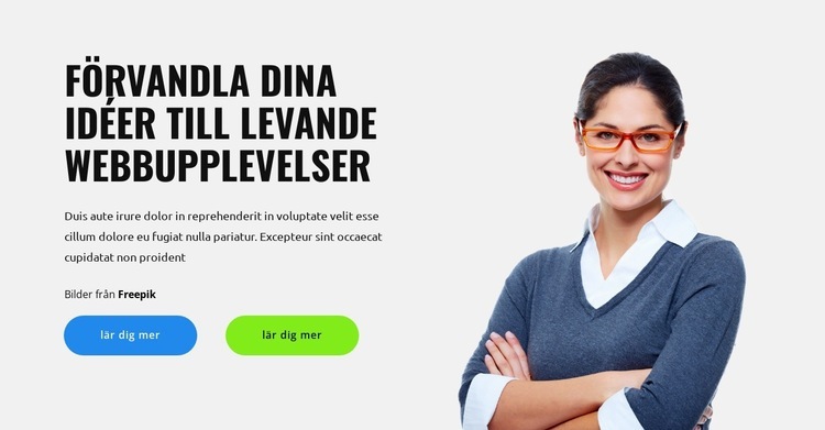 Idéer för utveckling HTML-mall