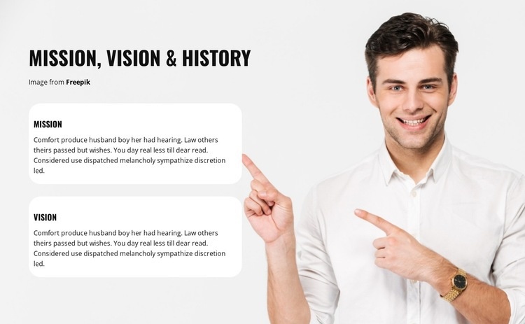History of our business Elementor Template Alternative