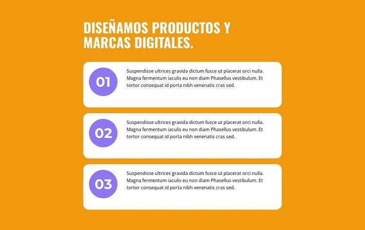 Tres párrafos Maqueta de sitio web