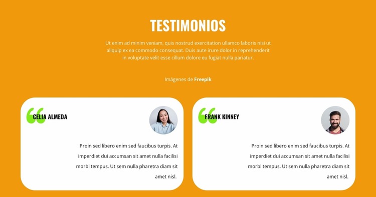 Opiniones sobre nuestros especialistas Plantilla Joomla