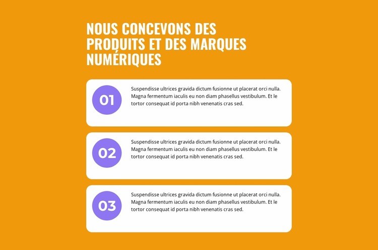 Trois paragraphes Conception de site Web