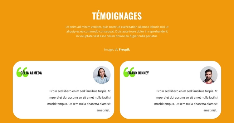 Avis sur nos spécialistes Thème WordPress