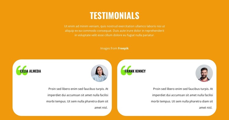 Reviews about our specialists HTML Template