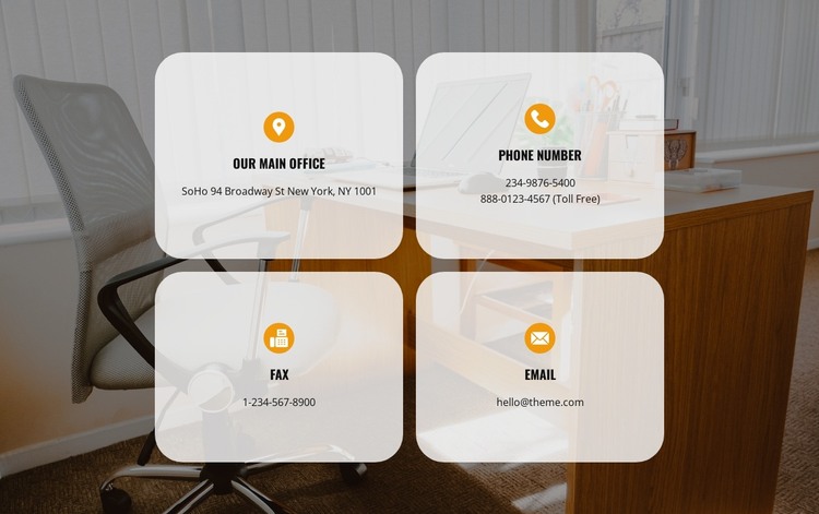 Contacts for meeting HTML Template