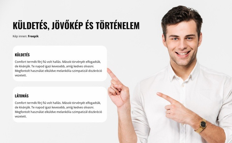 Vállalkozásunk története HTML Sablon