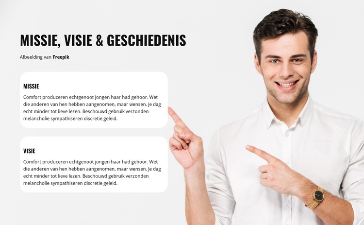 Geschiedenis van ons bedrijf WordPress-thema