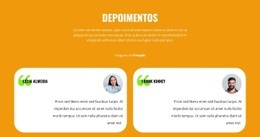 Design Mais Criativo Para Comentários Sobre Nossos Especialistas