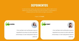 Comentários Sobre Nossos Especialistas - Modelo De Site HTML