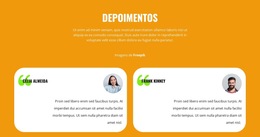 Comentários Sobre Nossos Especialistas - Tema Do Site Pronto