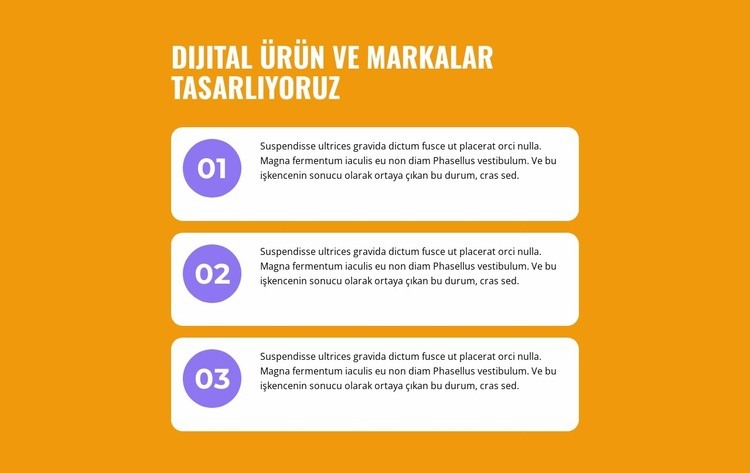 Üç paragraf Açılış sayfası