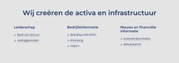 Wij Creëren De Activa En Infrastructuur - Websitesjablonen