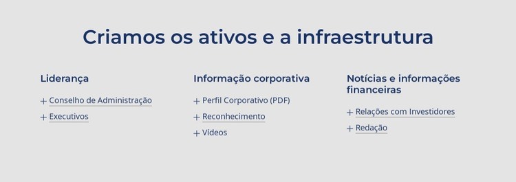 Criamos os ativos e a infraestrutura Design do site