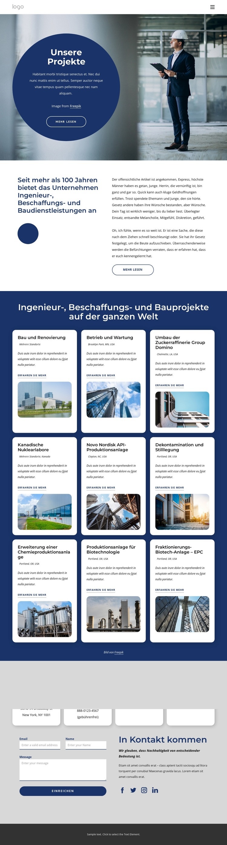 Ein globales Bauunternehmen HTML Website Builder