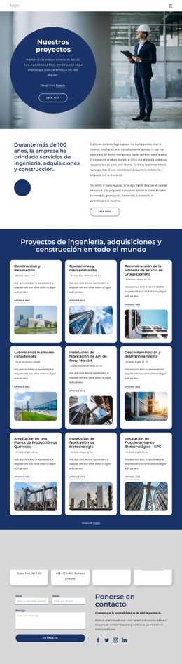 Impresionante Creador De Sitios Web Para Una Empresa Constructora Global