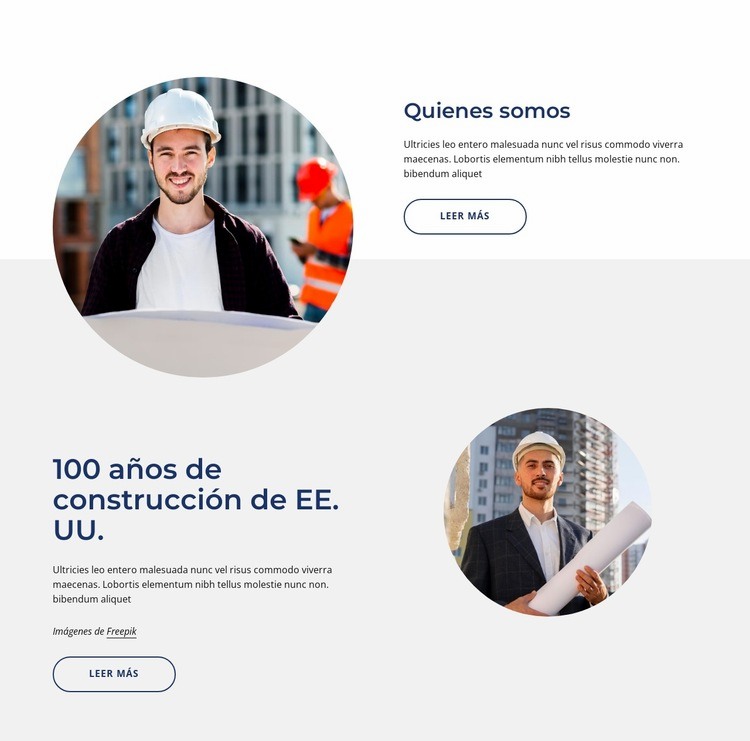 Somos un proveedor único de construcción. Plantillas de creación de sitios web