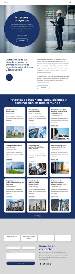 Una Empresa Constructora Global: Plantilla De Sitio Web Sencilla