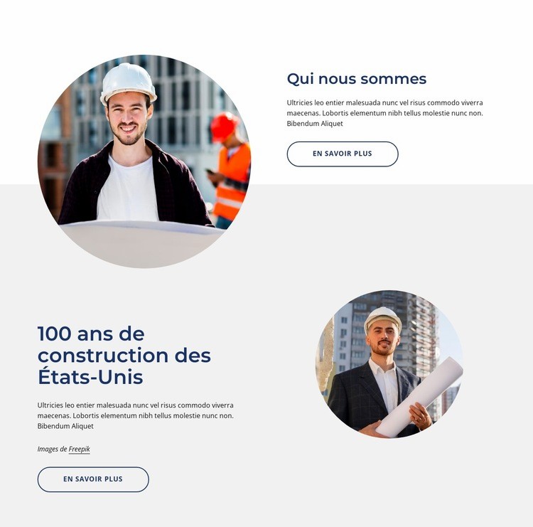 Nous sommes un fournisseur unique de construction Page de destination