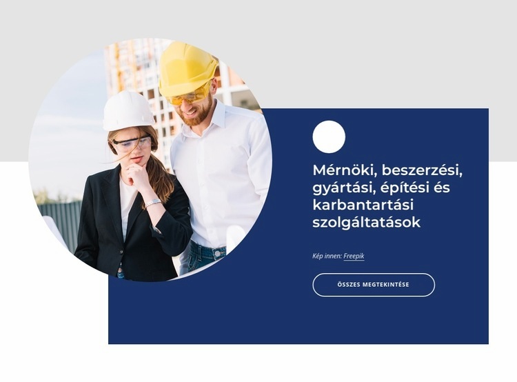 Mérnöki megoldások HTML Sablon