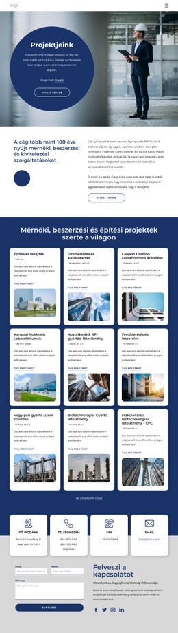 Globális Építőipari Cég Tetőfedés Weboldal