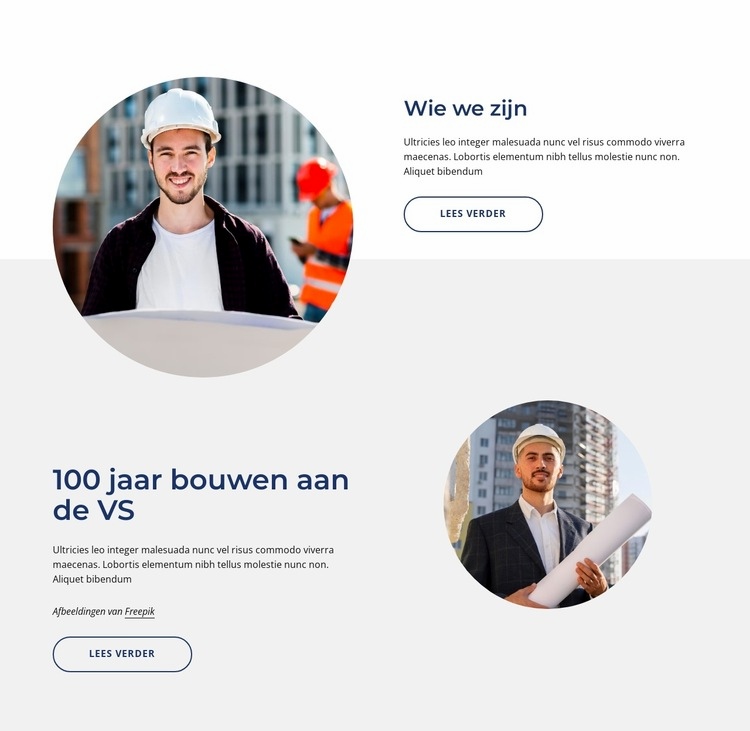 Wij zijn één leverancier van bouwprojecten Html Website Builder