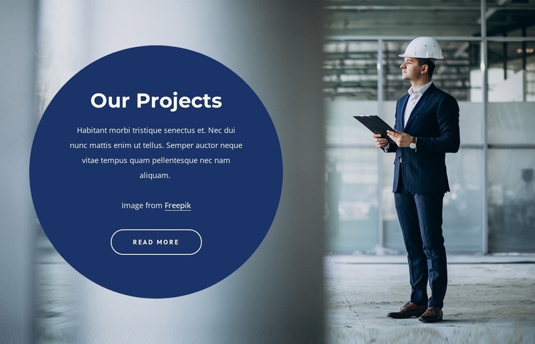 Construction projects around the world One Page Template
