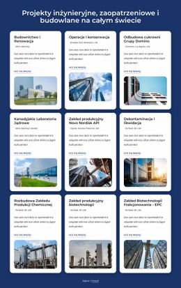 Projekty Inżynieryjne, Zaopatrzeniowe I Budowlane - Kreatywna, Wielofunkcyjna Makieta Witryny Internetowej