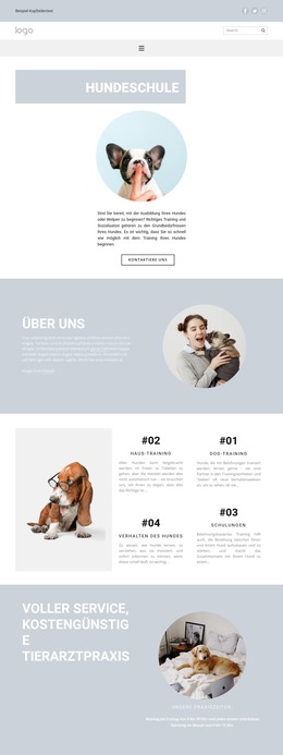 HTML-Website Für Hunde Aufziehen