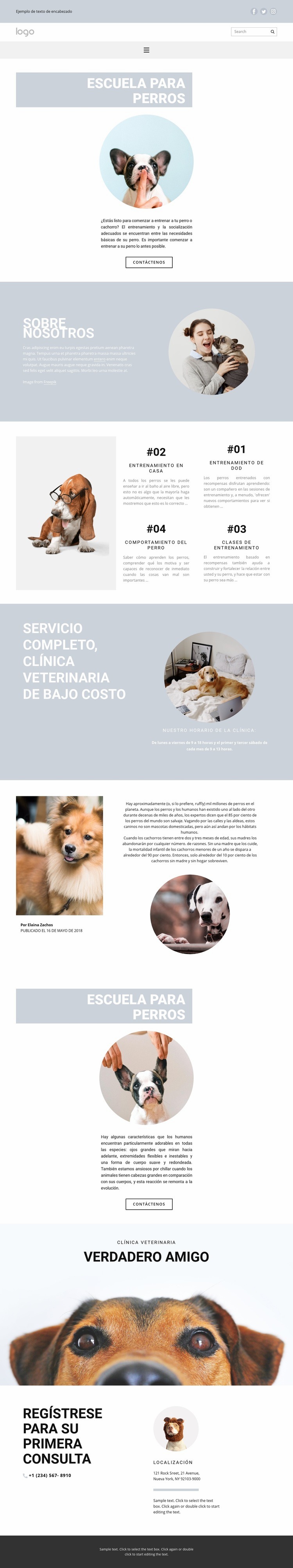Criar perros Diseño de páginas web