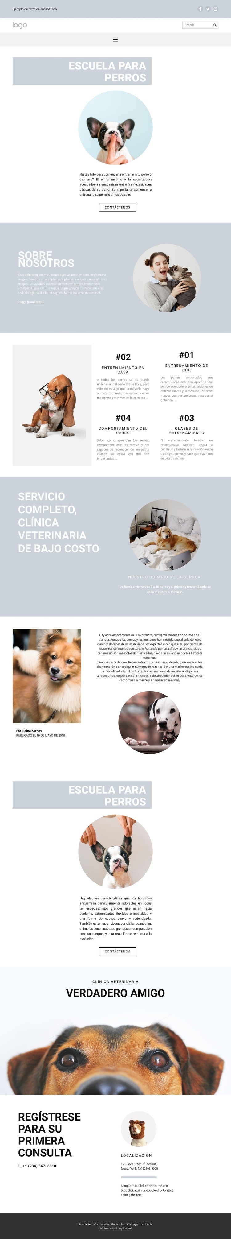 Criar perros Plantilla HTML5