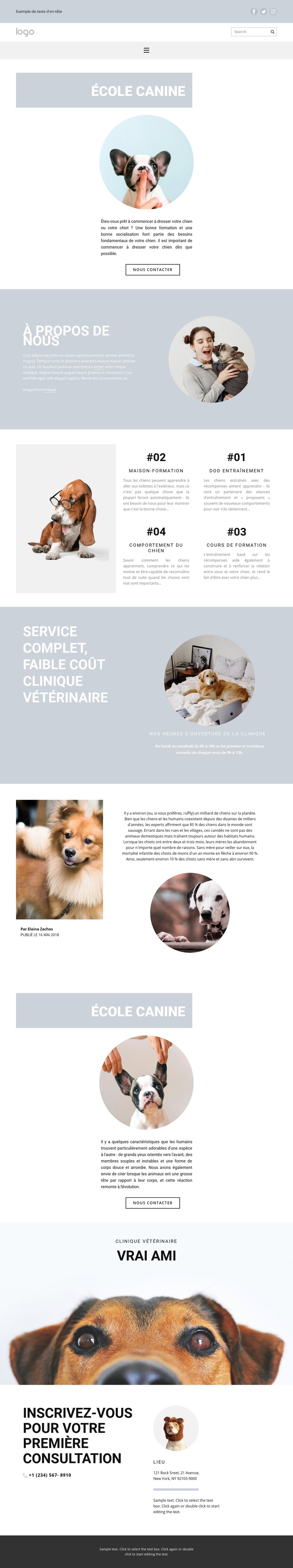 Élever des chiens Thème WordPress