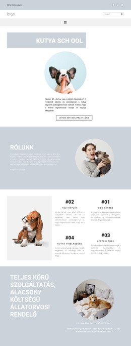 Kutyák Nevelése - HTML Oldalsablon