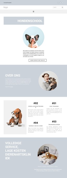 Honden Opvoeden - HTML-Paginasjabloon