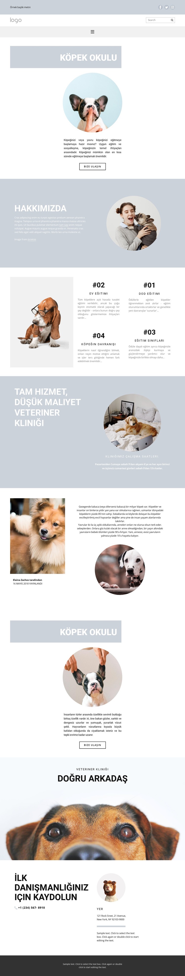 köpek yetiştirmek HTML Şablonu