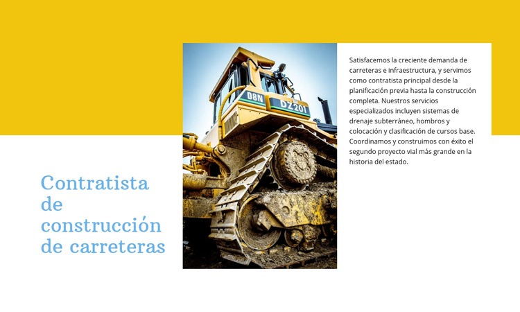 Contratista de construcción de carreteras Creador de sitios web HTML