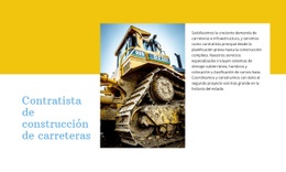 Contratista De Construcción De Carreteras: Maqueta De Sitio Web Definitiva