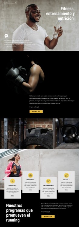 HTML Adaptable Para Kickboxing Y Crossfit